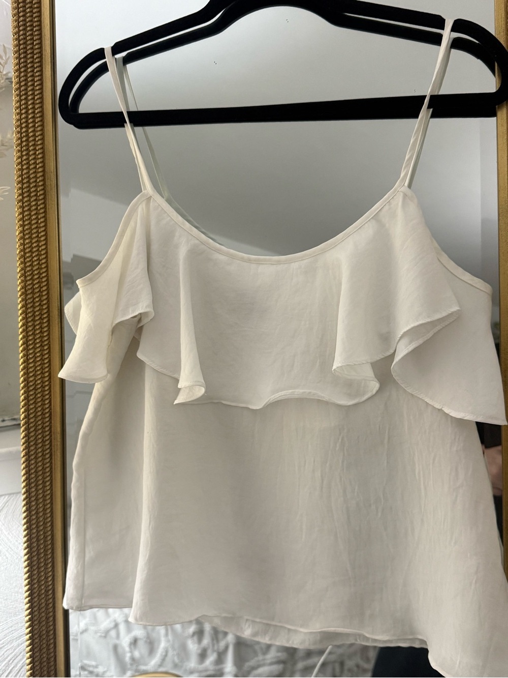 Show Me Your MuMu Cream Ruffle Spaghetti Strap Camisole